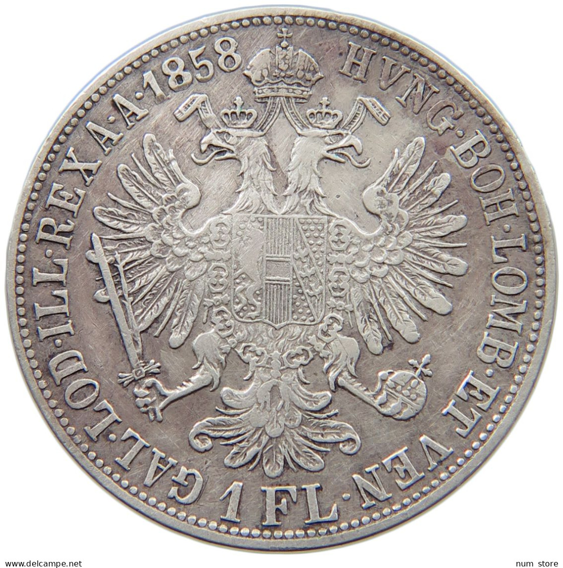 HAUS HABSBURG GULDEN 1858 B FRANZ JOSEF I. 1848-1916 #MA 008276 - Oostenrijk