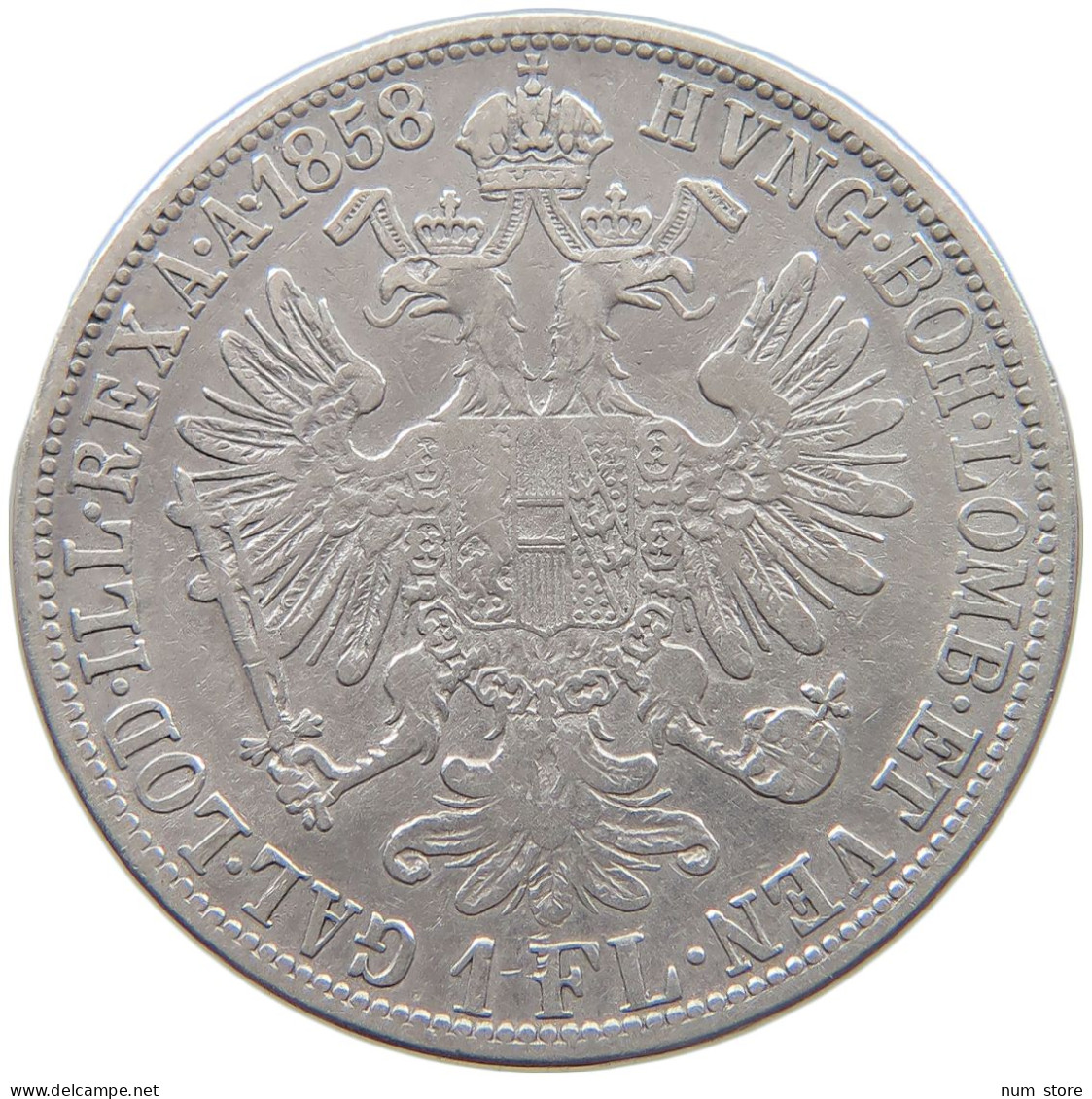 HAUS HABSBURG GULDEN 1858 A FRANZ JOSEPH I. 1848-1916 #MA 022178 - Oostenrijk