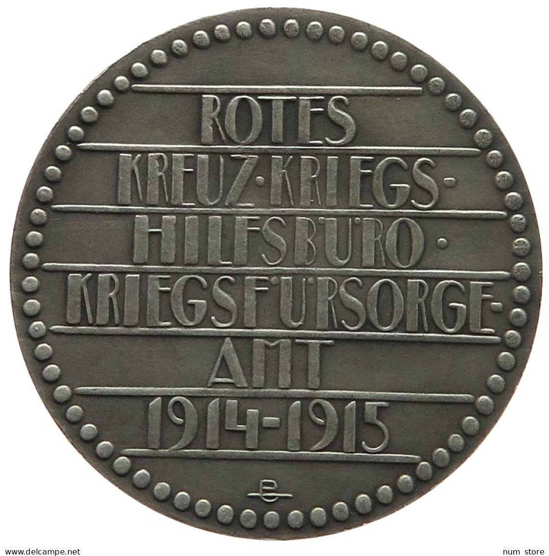 HAUS HABSBURG MEDAILLE 1915 ROTES KREUZ KRIEGSHILFSBÜRO KRIEGSFÜRSORGEAMT 1914-1915 PRZEMYSL DROBIL #MA 015711 - Oostenrijk