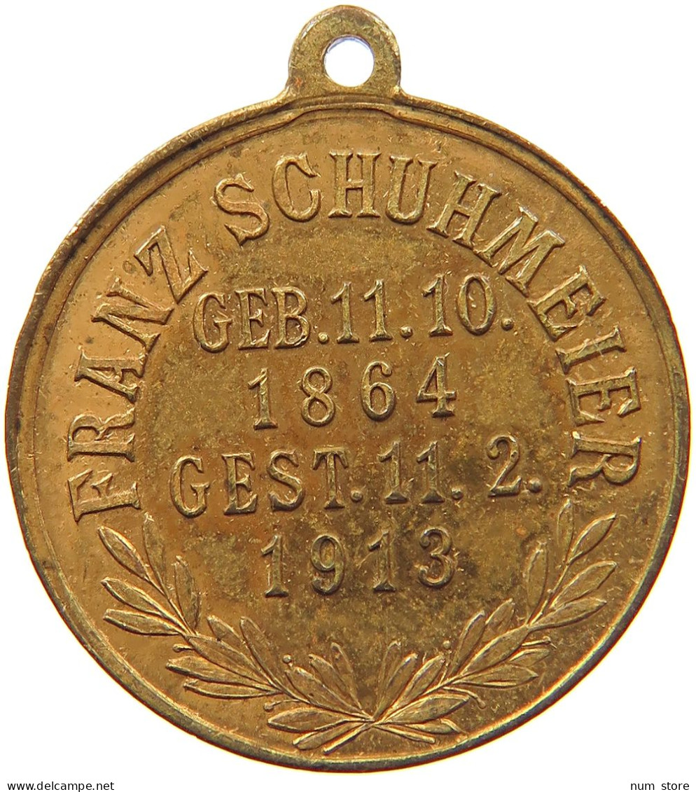 HAUS HABSBURG MEDAILLE 1913 FRANZ SCHUHMEIER 1864-1913, #MA 072901 - Oostenrijk