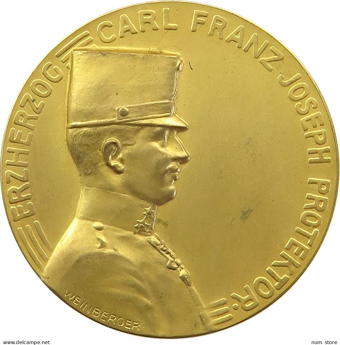 HAUS HABSBURG MEDAILLE 1911 ERZHERZOG KARL FRANZ JOSEF VON A. WEINBERGER U. CIZEK. #MA 072951 - Oostenrijk