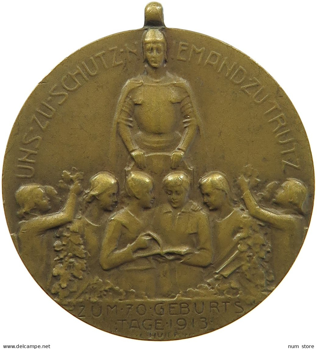 HAUS HABSBURG MEDAILLE 1913 PETER ROSEGGER (1854-1918). AUF DEN TOD DES VOLKSSCHRIFTSTELLERS. #MA 073094 - Oostenrijk