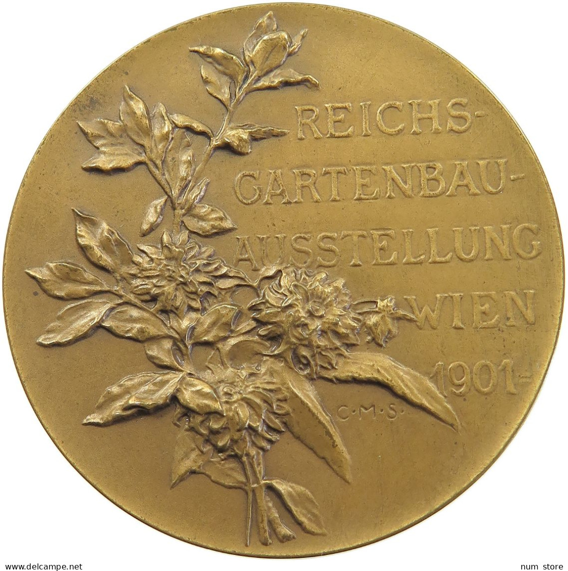 HAUS HABSBURG MEDAILLE 1901 FRANZ FERDINAND 1863-1914 SCHWERDTNER. AUF DIE REICHS-GARTENBAU-AUSSTELLUNG #MA 073068 - Oostenrijk