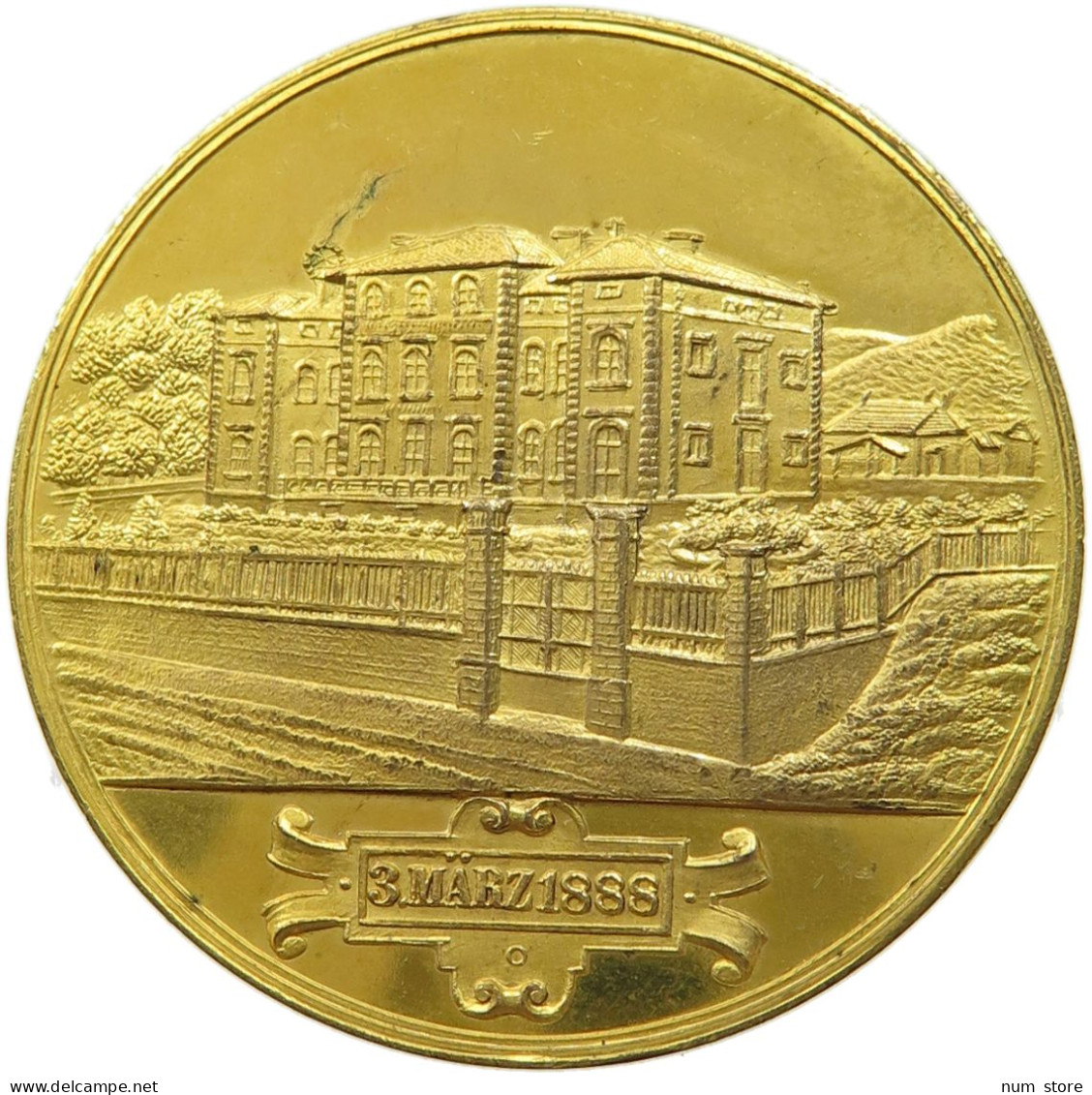 HAUS HABSBURG MEDAILLE 1888 VERGOLDETE BRONZEMEDAILLE 1888 A.D. GRÜNDER AUGUST UND AMALIE HERZMANSKY #MA 012745 - Oostenrijk