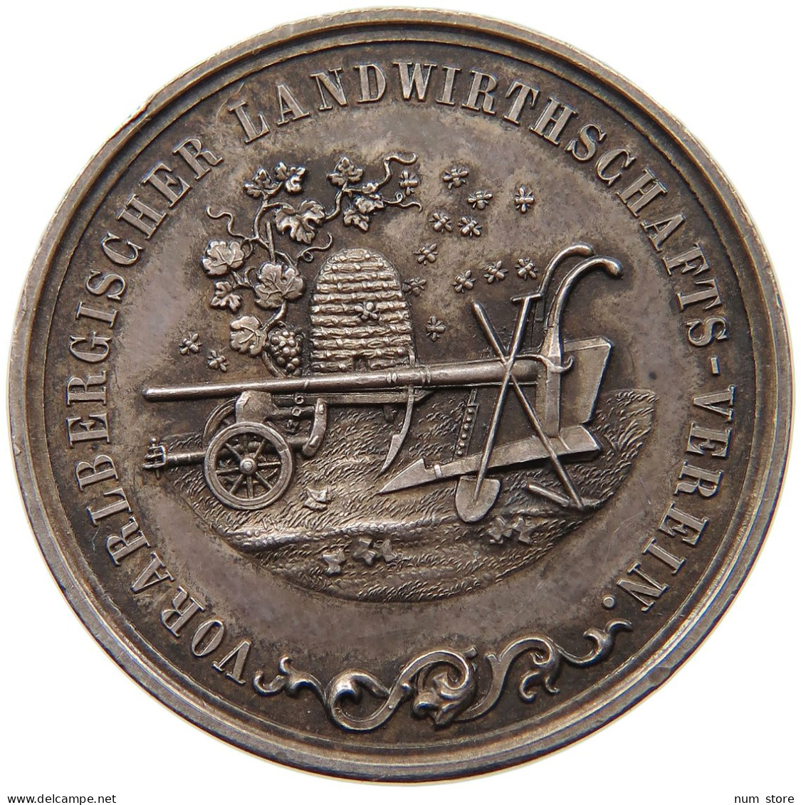 HAUS HABSBURG MEDAILLE 1862-1887 FRANZ JOSEPH I. 1848-1916 DRENTWETT, AUF DIE 25-JAHRE VORALBERGISCHER #MA 072916 - Oostenrijk