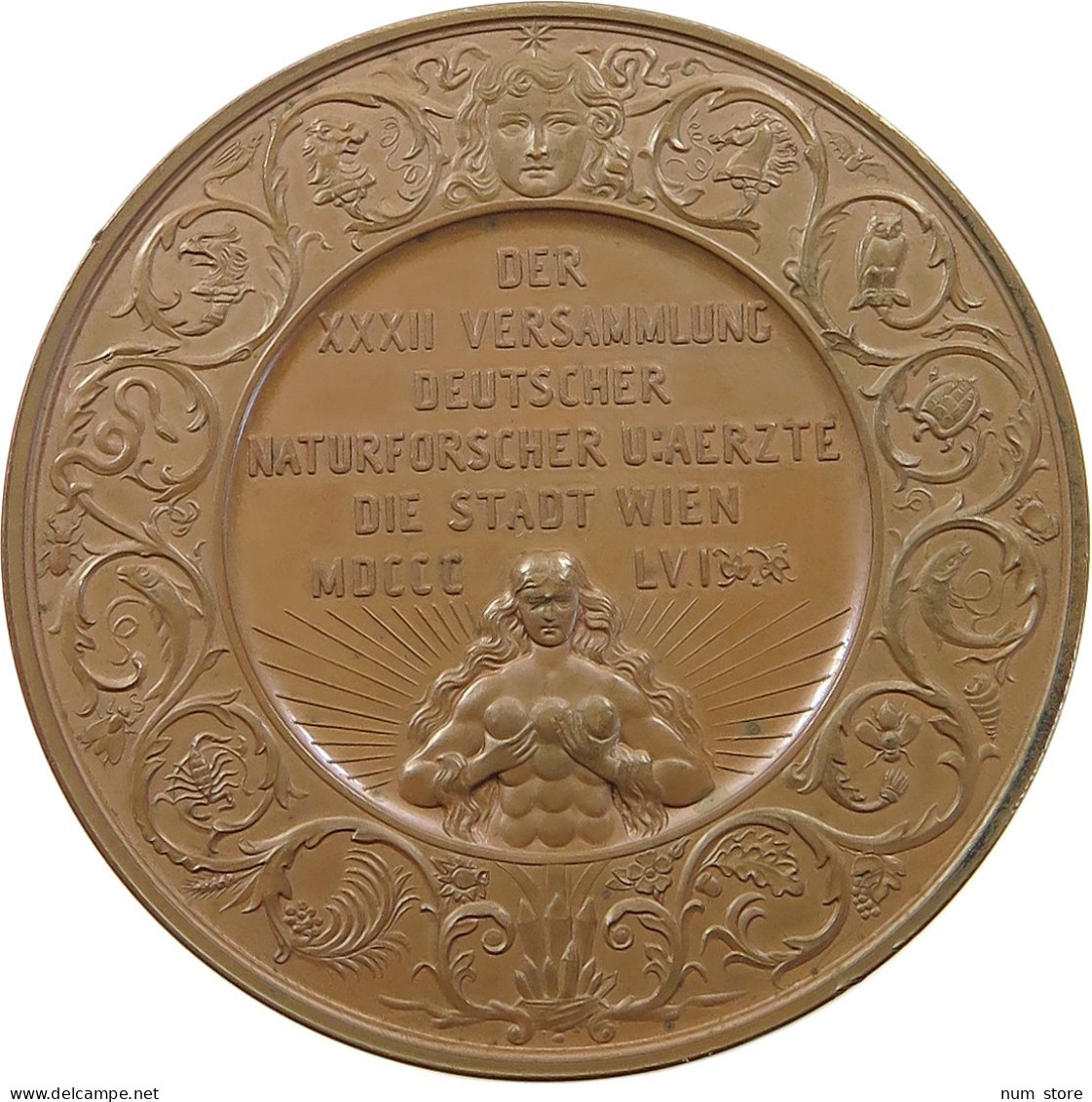 HAUS HABSBURG MEDAILLE 1856 FRANZ JOSEPH I. 1848-1916 RADNITZKY. NATURFORSCHER UND ÄRZTE. #MA 072985 - Oostenrijk