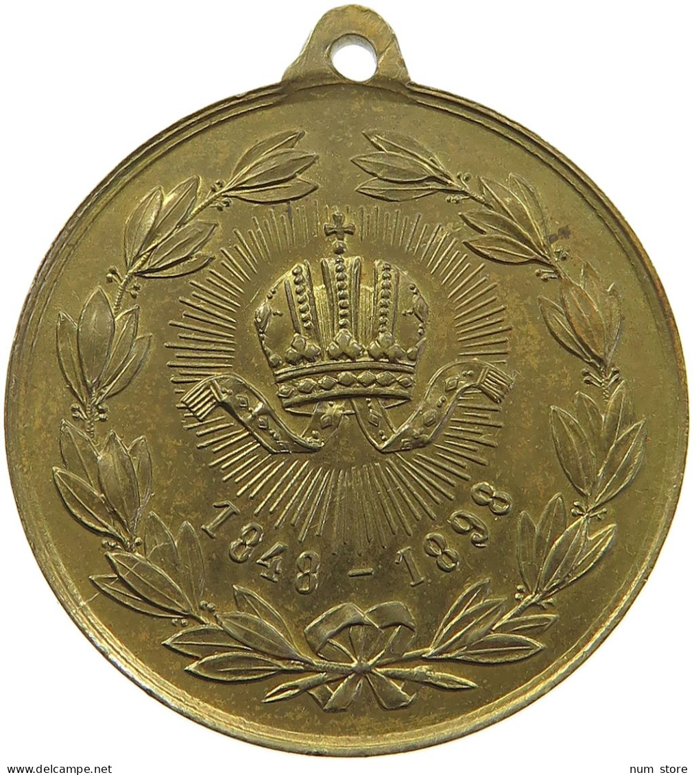 HAUS HABSBURG MEDAILLE 1848-1898 FRANZ JOSEPH I. 1848-1916, ERINNERUNGSMEDAILLE ZUM KAISERJUBILÄUM 1848-1898 #MA 072979 - Oostenrijk