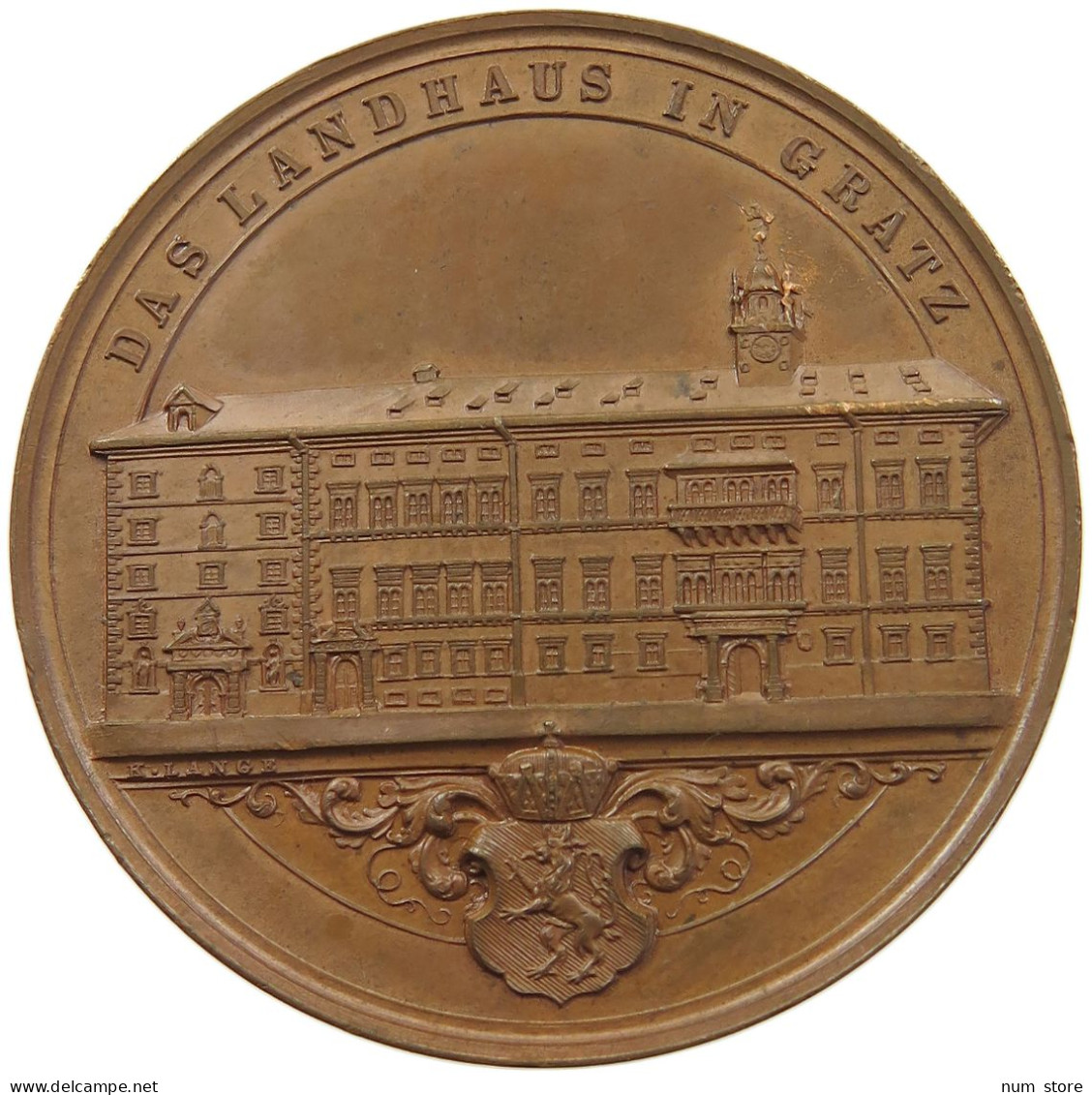 HAUS HABSBURG MEDAILLE 1846 GRAZ (KONRAD LANGE) AUF DIE X. VERSAMMLUNG DEUTSCHER LAND- UND FORSTWIRTE #MA 073079 - Oostenrijk