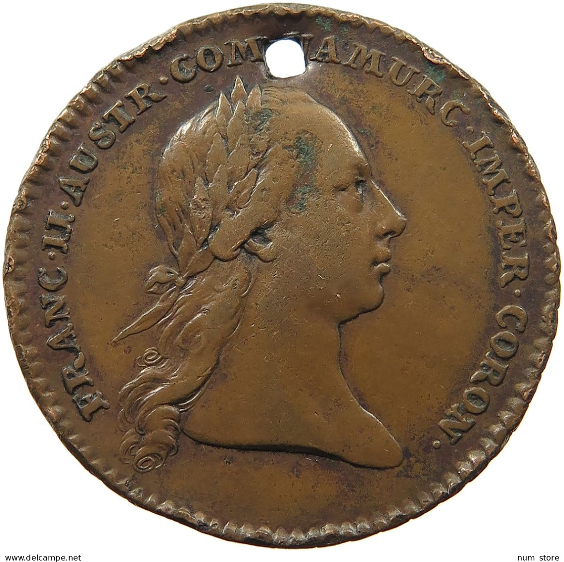 HAUS HABSBURG MEDAILLE 1792 FRANZ II. 1792-1835 VON T. VAN BERCKEL, AUF DIE HULDIGUNG IN NAMUR #MA 100334 - Oostenrijk