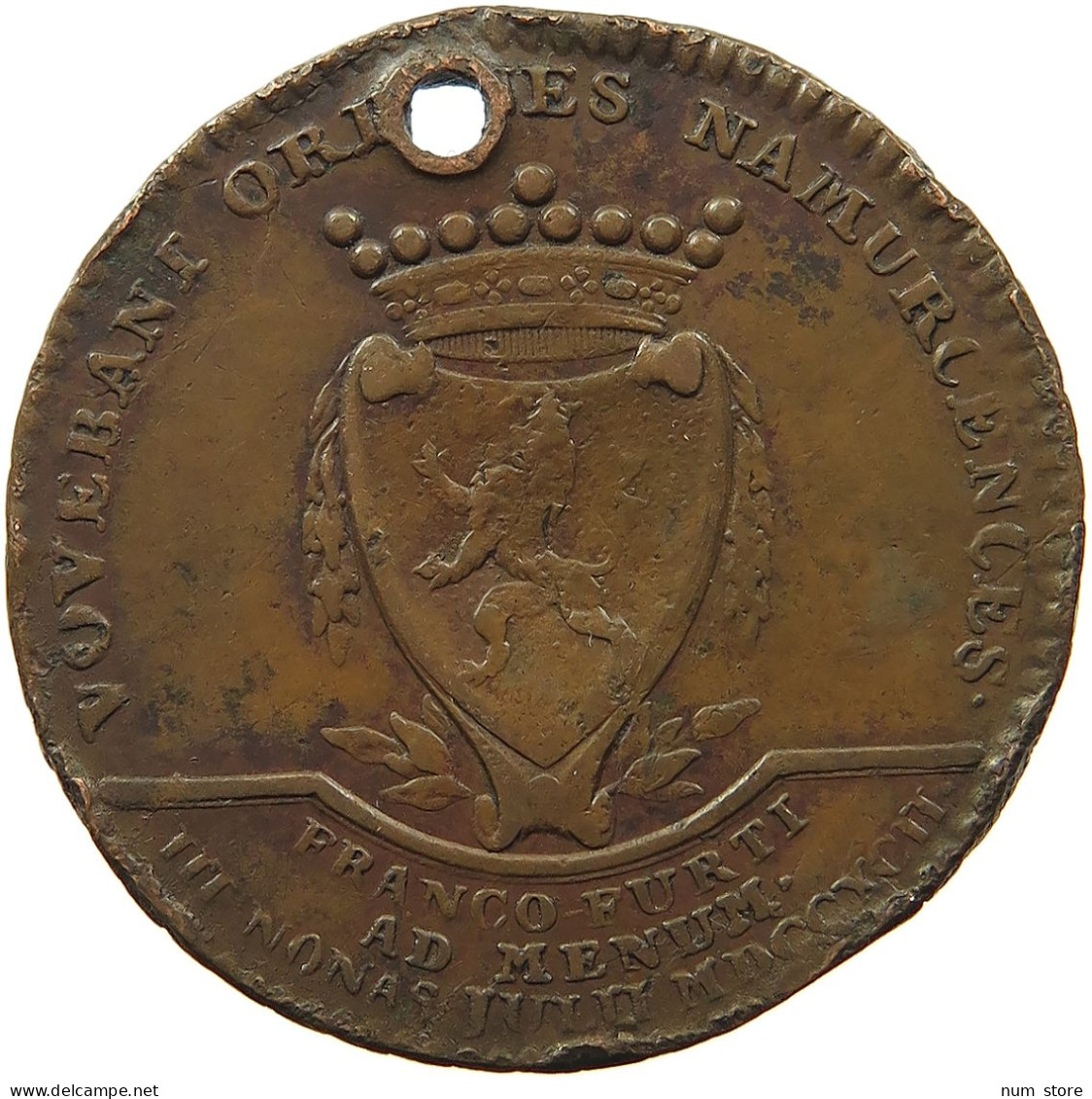 HAUS HABSBURG MEDAILLE 1792 FRANZ II. 1792-1835 VON T. VAN BERCKEL, AUF DIE HULDIGUNG IN NAMUR #MA 100334 - Oostenrijk