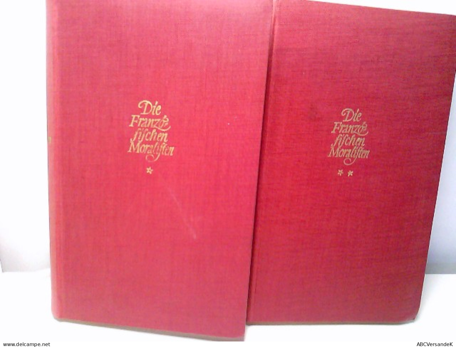 Konvolut: 2 Bände Die Französischen Moralisten La Rochefoucauld Vauvenargues Montesquieu Chamfort Rivarol. - Autores Alemanes