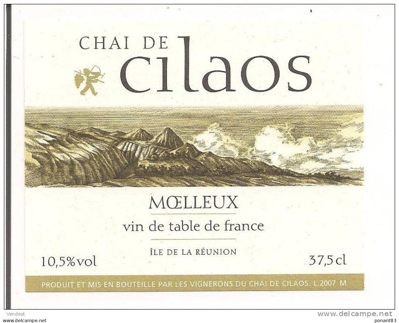 Etiquette  Vin De Table Chai  De CILAOS - Moelleux -  Ile De La Réunion -- - White Wines