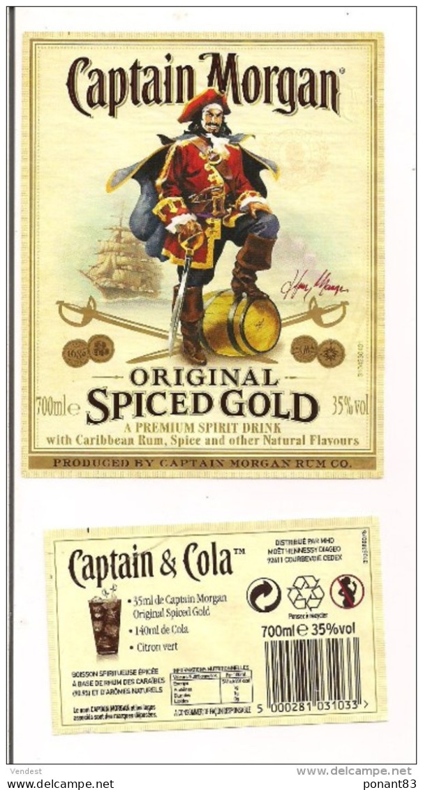 Rhum Captain Morgan Original Spiced Gold - MHD Spiritueux