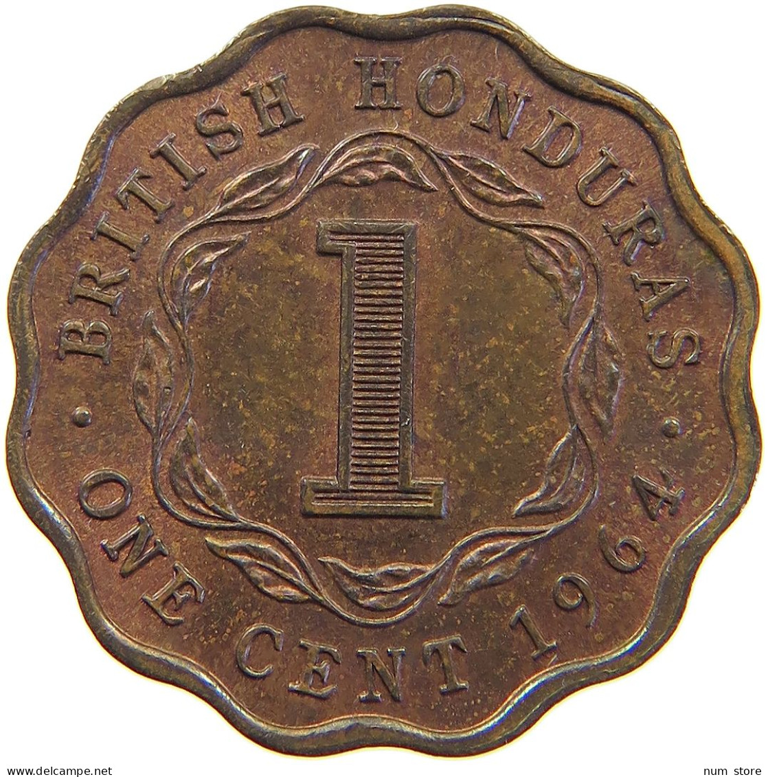 HONDURAS CENT 1964 ELIZABETH II. (1952-) #MA 063175 - Honduras