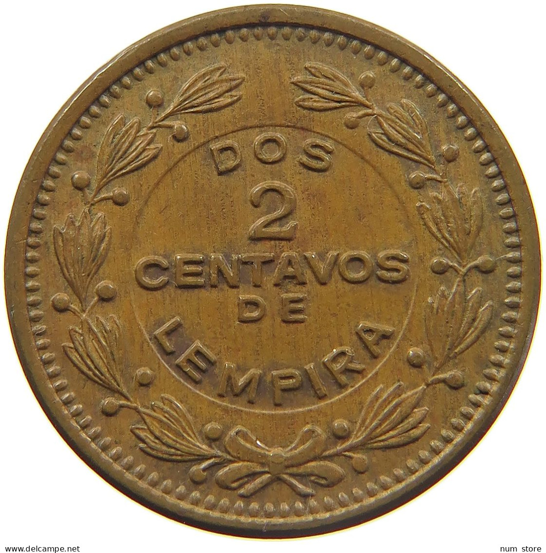 HONDURAS 2 CENTAVOS 1956  #MA 025504 - Honduras