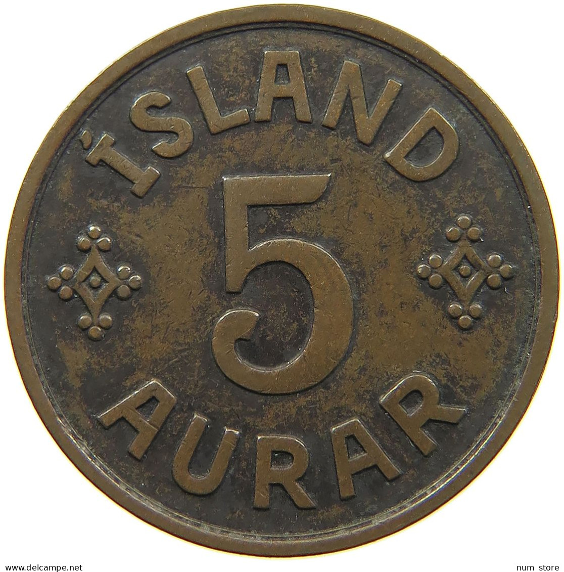 ICELAND 5 AURAR 1940  #MA 064702 - Islande