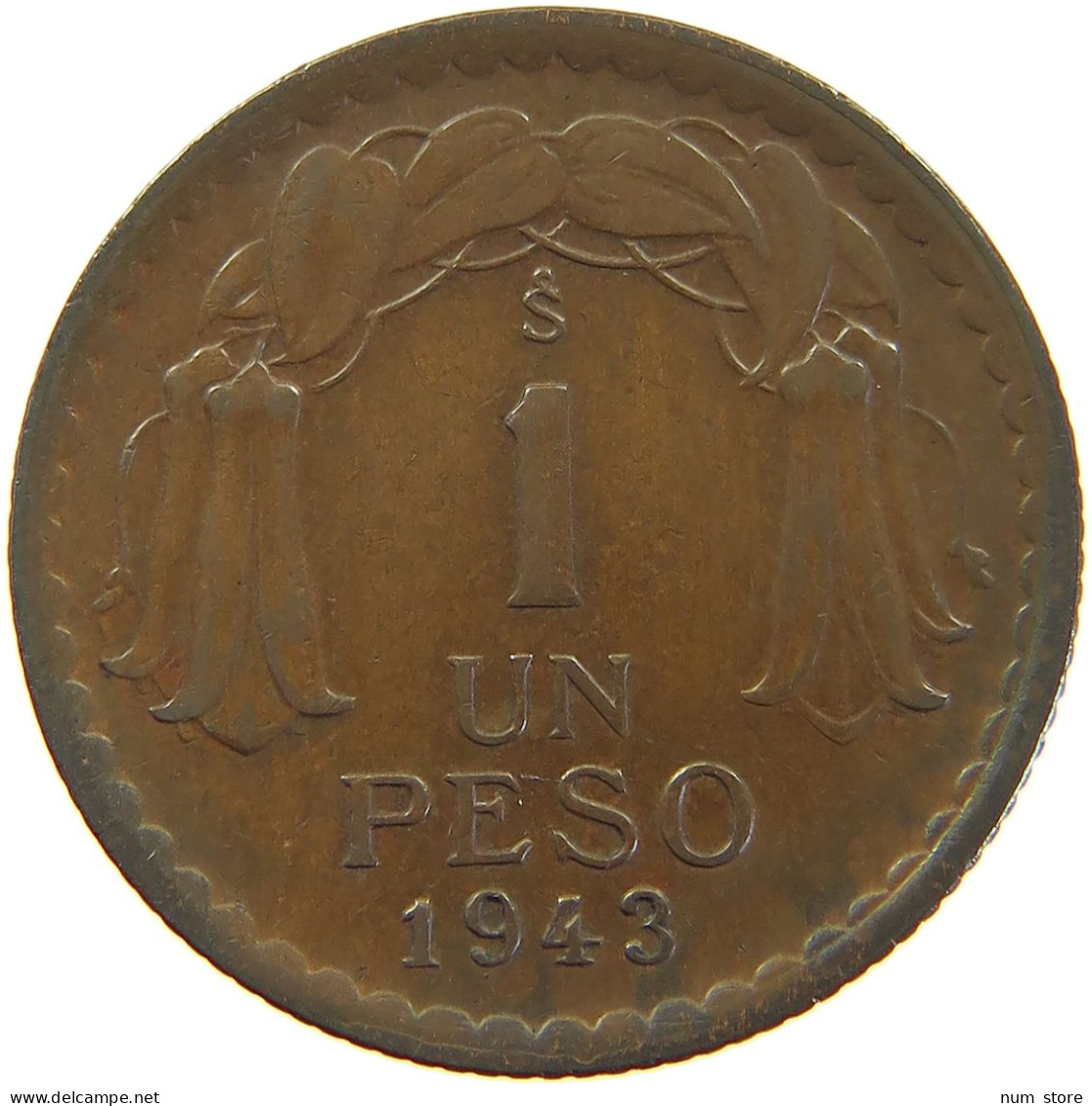 CHILE PESO 1943  #MA 067160 - Chile