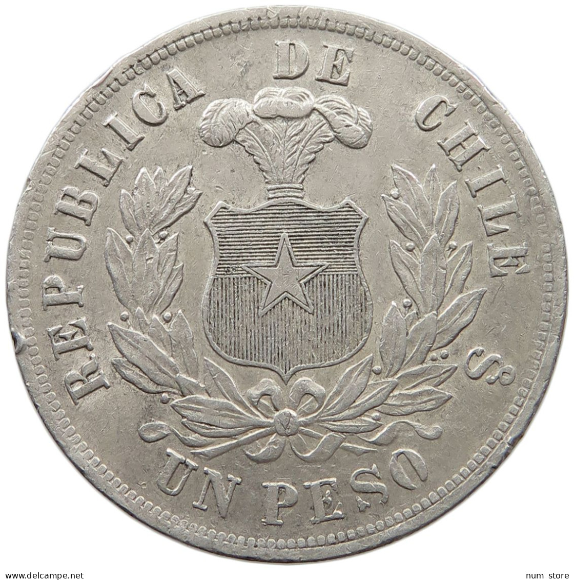 CHILE PESO 1878  #MA 025893 - Chili