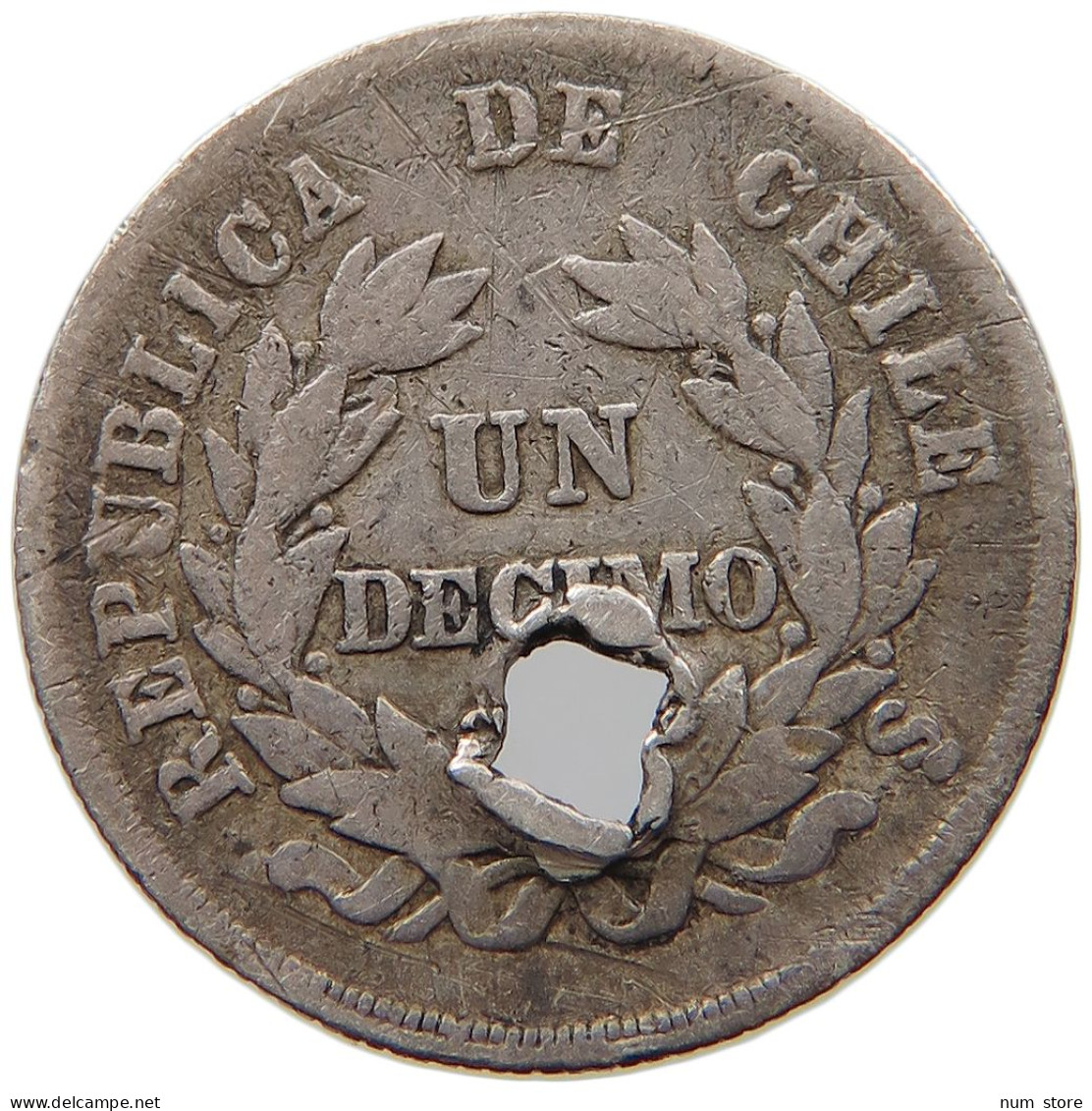 CHILE DECIMO 1869  #MA 065708 - Chili