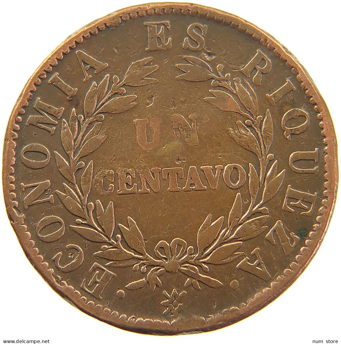 CHILE CENTAVO 1853  #MA 101999 - Cile