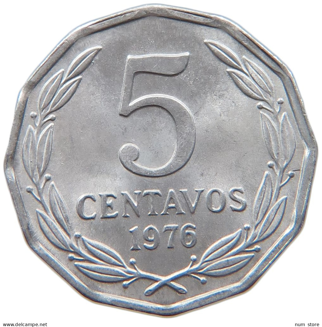 CHILE 5 CENTAVOS 1976  #MA 067156 - Chili