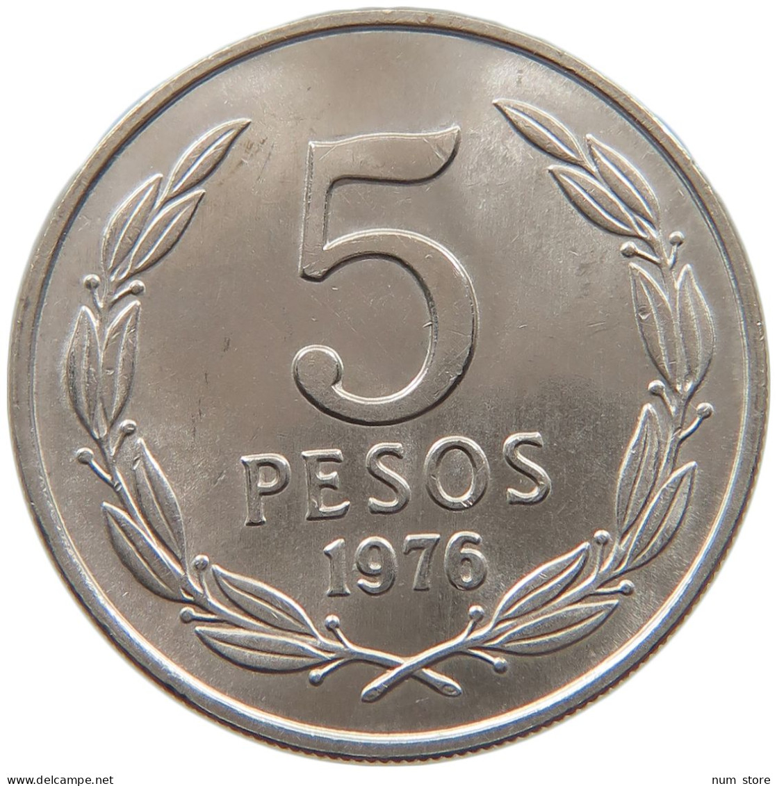 CHILE 5 PESOS 1976  #MA 025212 - Chile