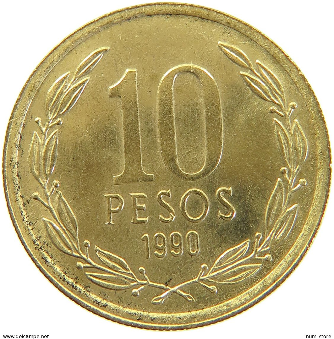CHILE 10 PESOS 1990  #MA 067166 - Chili