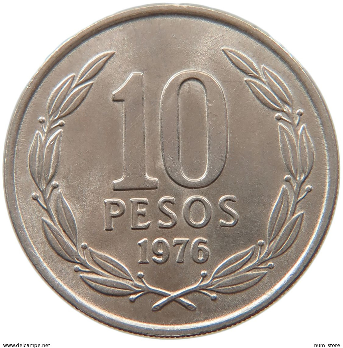 CHILE 10 PESOS 1976  #MA 059667 - Chili
