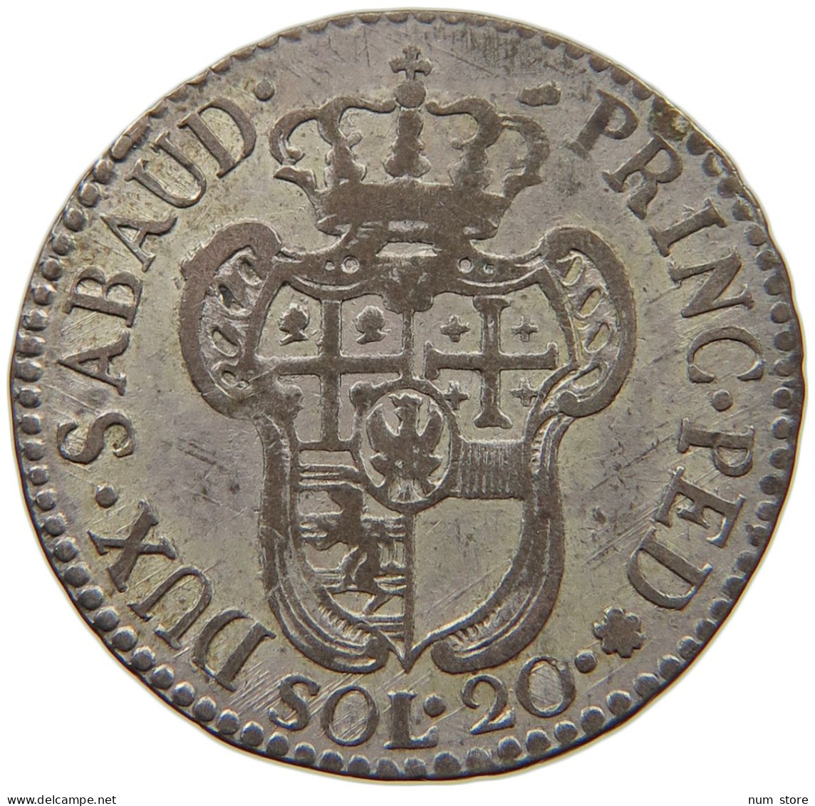 ITALIEN-SARDINIEN 20 SOLDI 1796 VITTORIO AMADEO III., 1773-1796. #MA 008542 - Piamonte-Sardaigne-Savoie Italiana