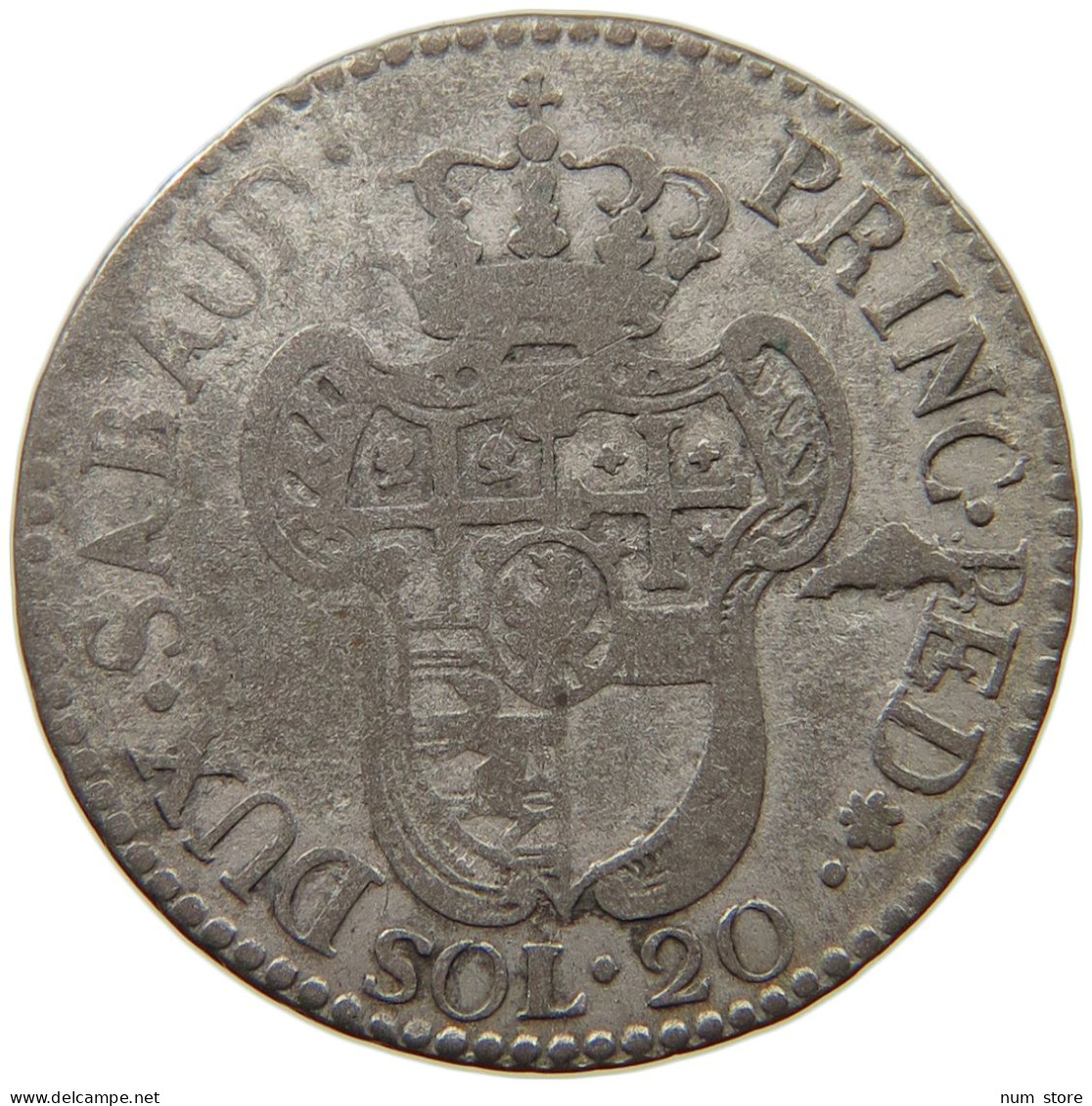 ITALIEN-SARDINIEN. 20 SOLDI 1796 VITTORIO AMEDEO III., 1773-1796. #MA 003574 - Piemonte-Sardinië- Italiaanse Savoie