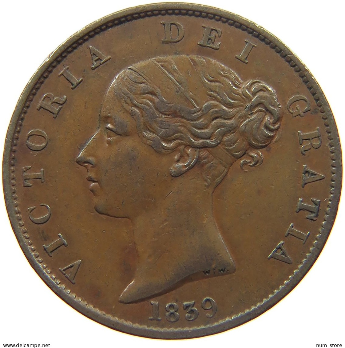 ISLE OF MAN HALFPENNY 1839  #MA 025025 - Isle Of Man