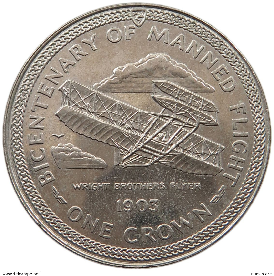 ISLE OF MAN CROWN 1983 ELIZABETH II. (1952-2022) #MA 099027 - Île De  Man