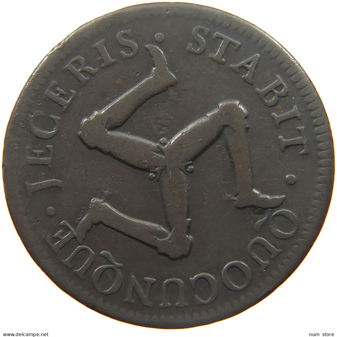 ISLE OF MAN HALFPENNY 1758  #MA 025024 - Eiland Man