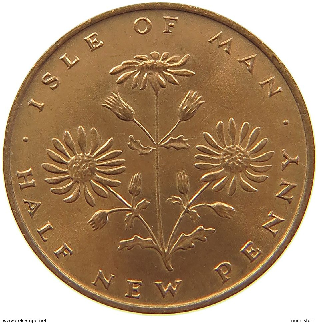 ISLE OF MAN 1/2 PENNY 1971 ELIZABETH II. (1952-2022) #MA 073221 - Île De  Man