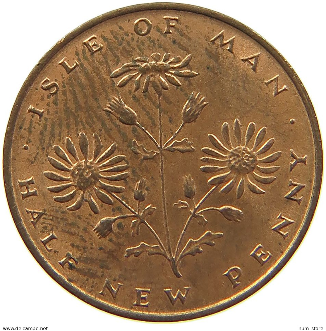 ISLE OF MAN 1/2 PENNY 1971 ELIZABETH II. (1952-2022) #MA 073220 - Île De  Man