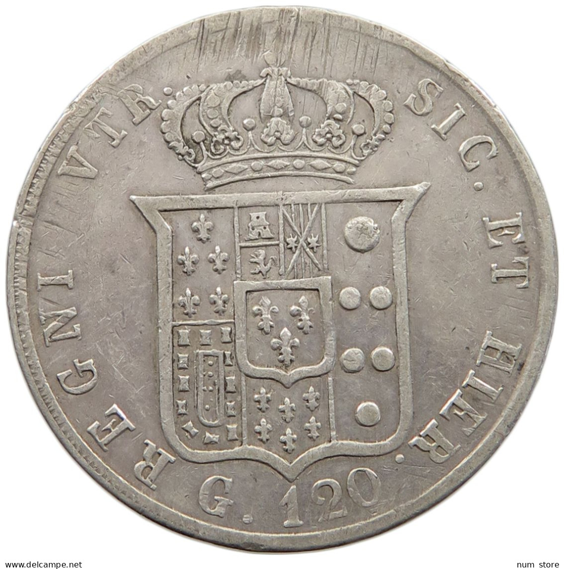 ITALIEN-NEAPEL UND SIZILIEN 120 GRANA  FERDINAND II. 1830-1859, PRÄGESCHWÄCHE JAHR #MA 006191 - Neapel & Sizilien