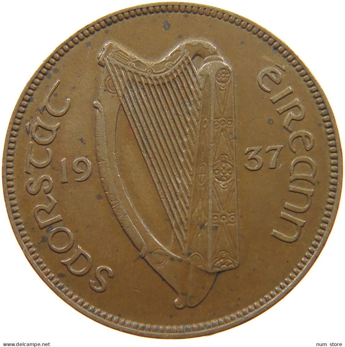 IRELAND PENNY 1937  #MA 021639 - Irlande