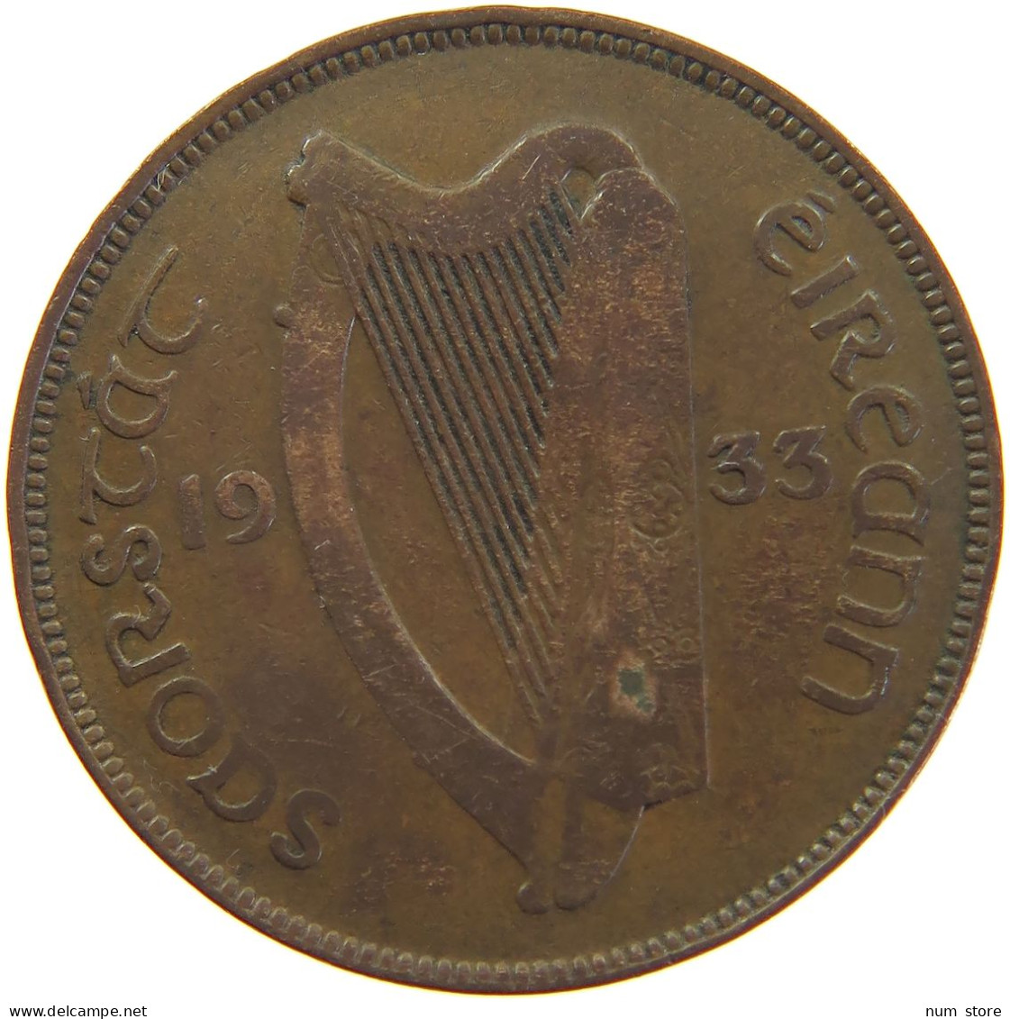 IRELAND PENNY 1933  #MA 067730 - Irlande