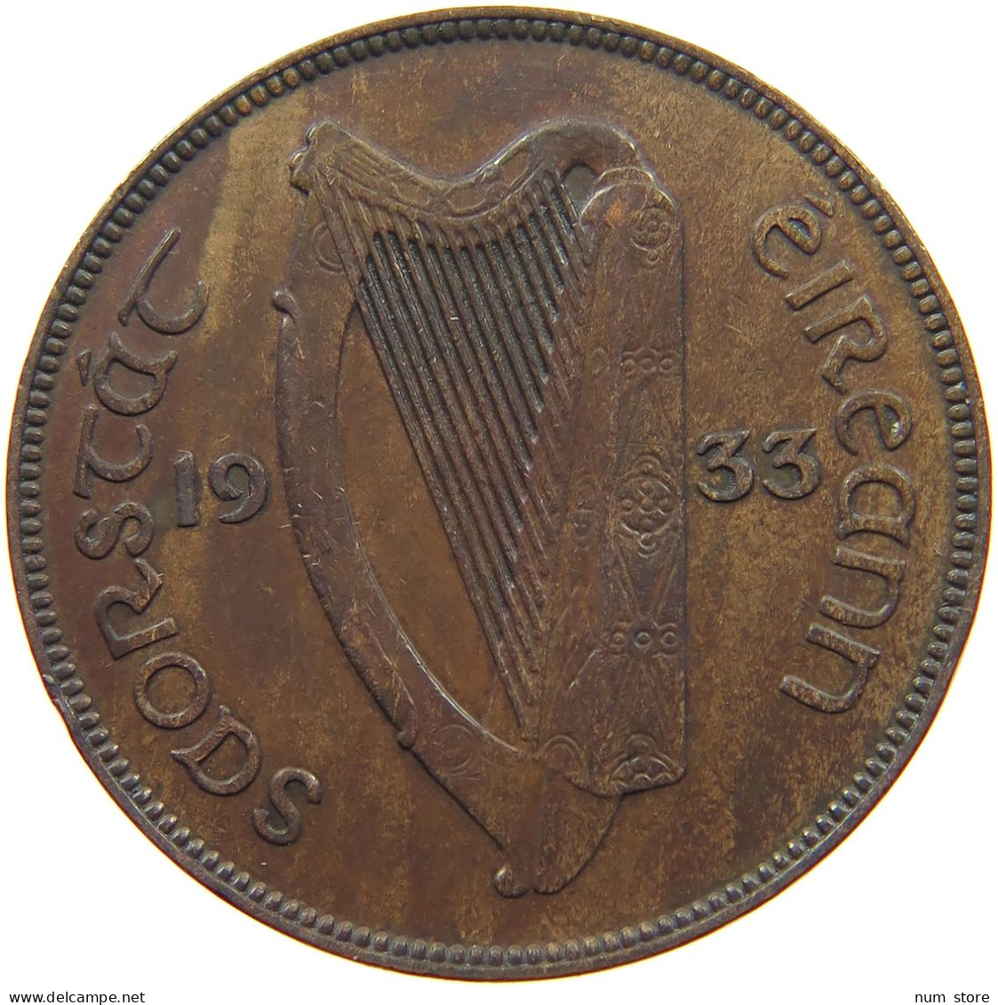 IRELAND PENNY 1933  #MA 021638 - Irlande