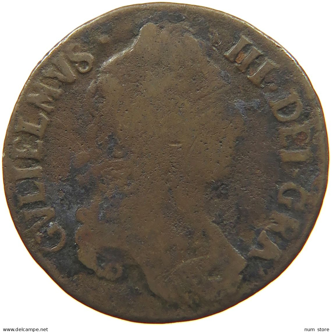 IRELAND HALFPENNY 1696 WILLIAM III. 1694-1702 #MA 022428 - Irlande