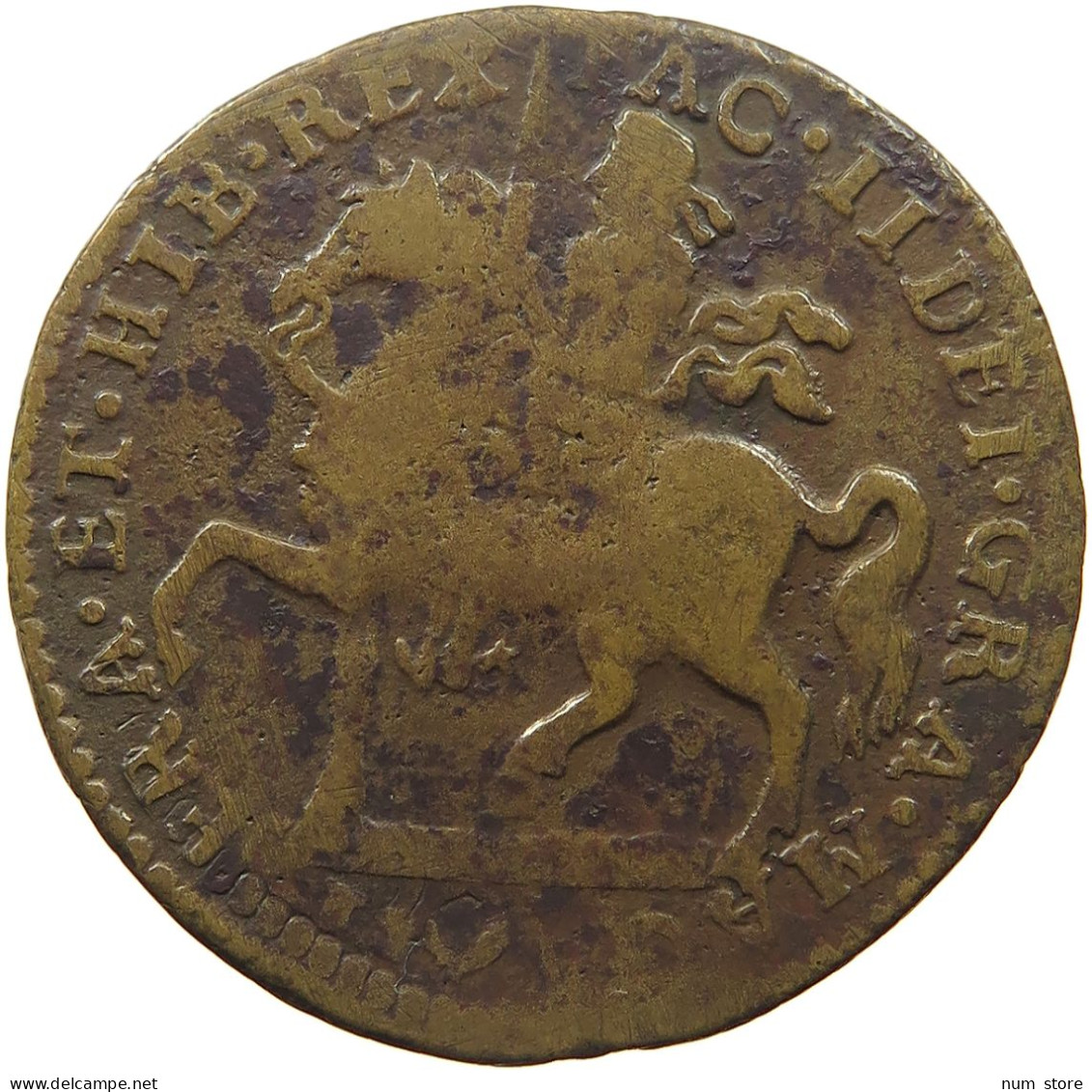 IRELAND CROWN 1690 JAMES II. GUN MONEY #MA 025002 - Irlande