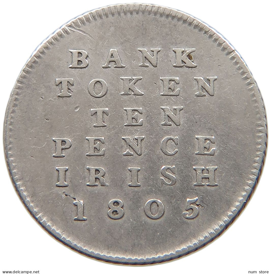 IRELAND 10 PENCE 1805 GEORGE III. 1760-1820 #MA 025001 - Irlande