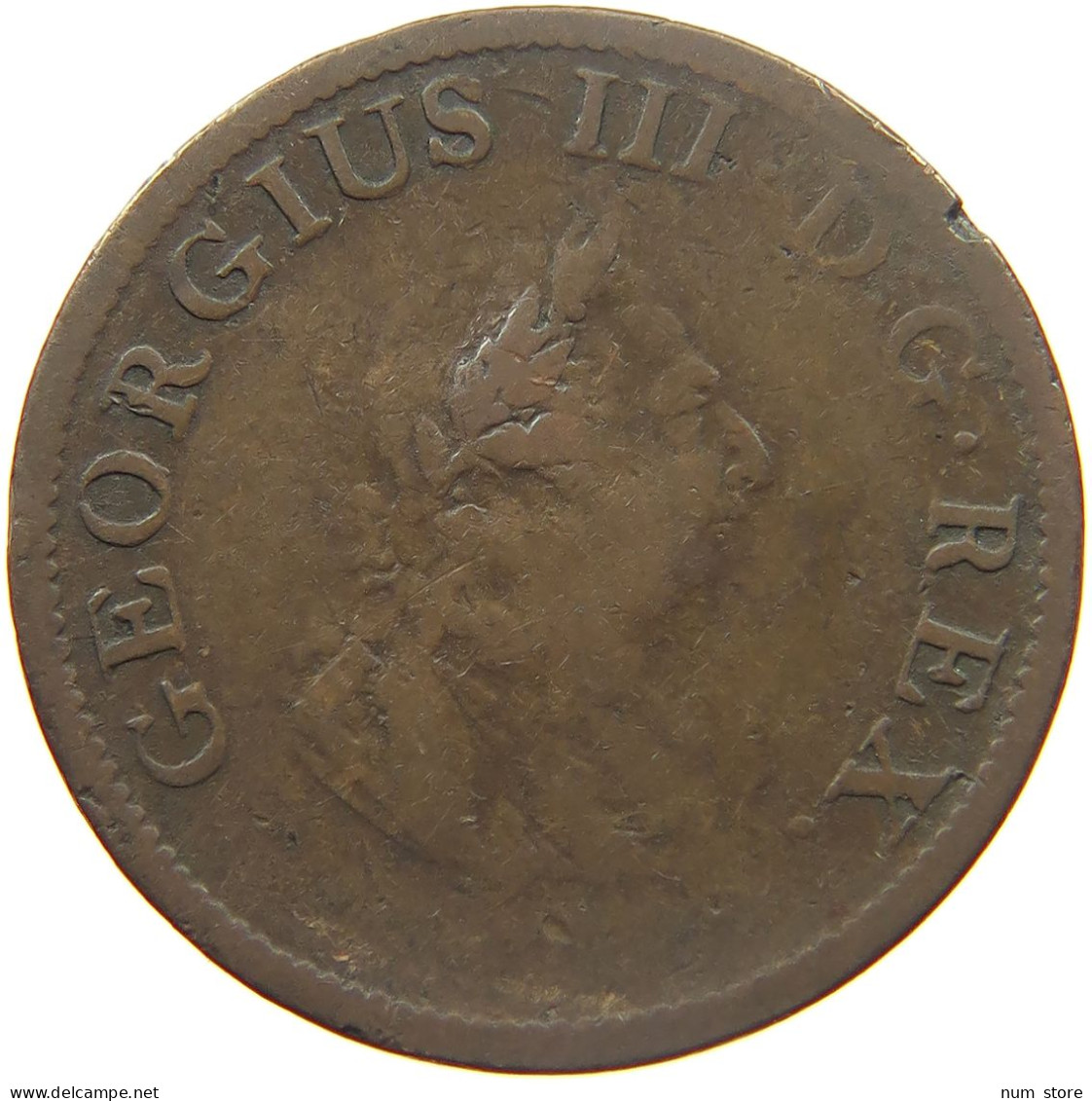 IRELAND 1/2 PENNY 1805 GEORGE III. 1760-1820 #MA 025006 - Irlanda