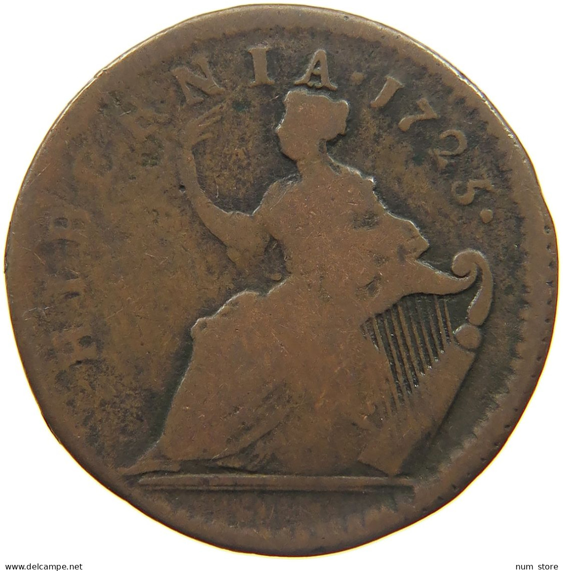 IRELAND 1/2 PENNY 1723 GEORGE I. (1714-1727) #MA 025007 - Irland
