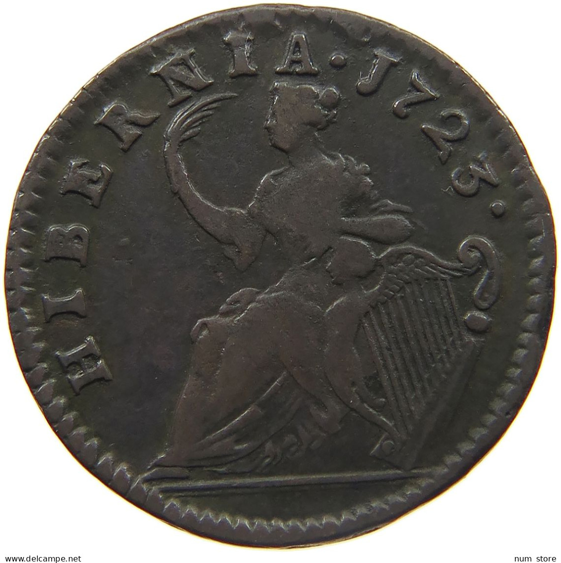IRELAND 1/2 PENNY 1723 GEORGE I. (1714-1727) #MA 025008 - Irlande