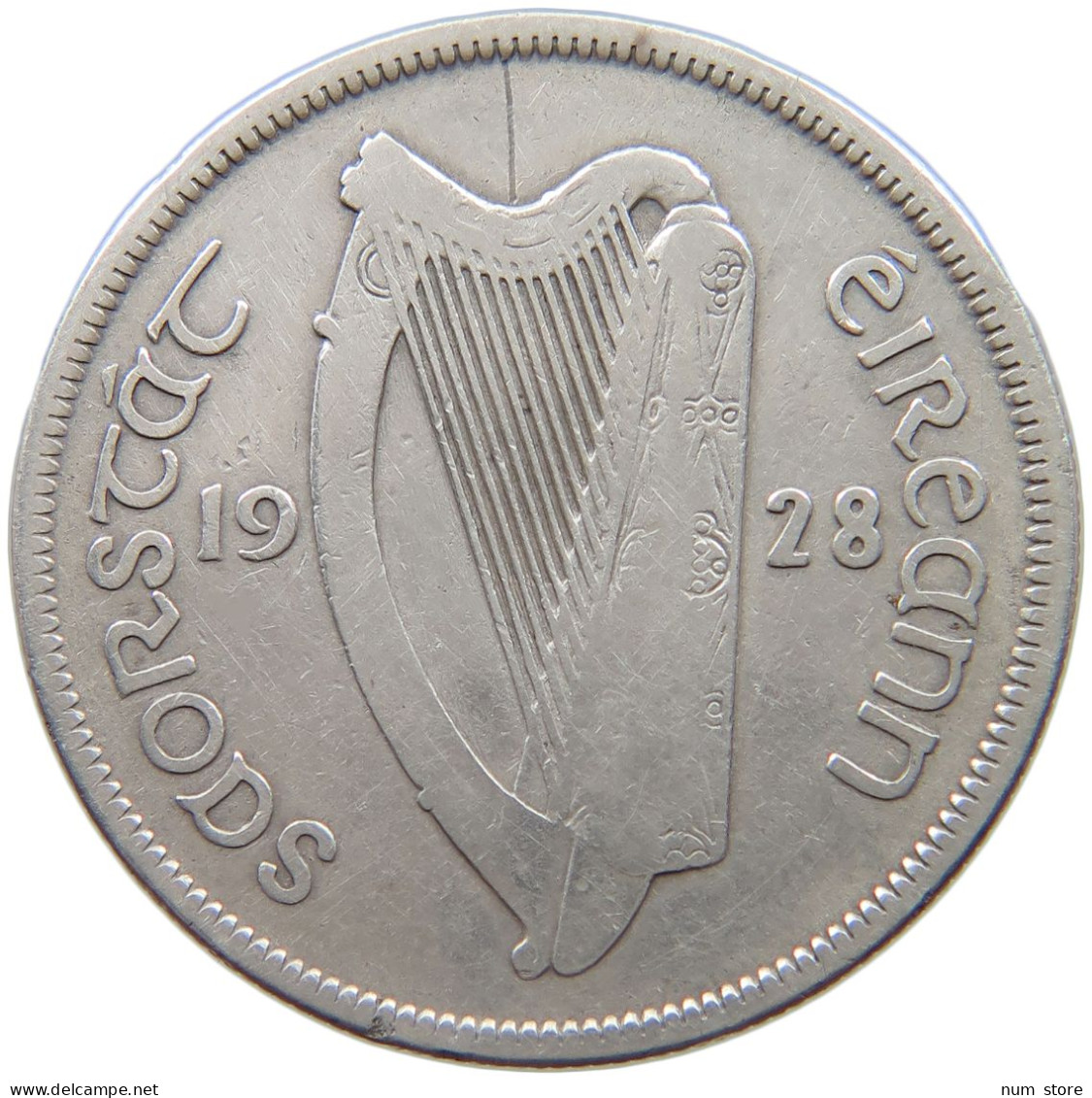 IRELAND 1/2 CROWN HALFCROWN 1928  #MA 025705 - Irland