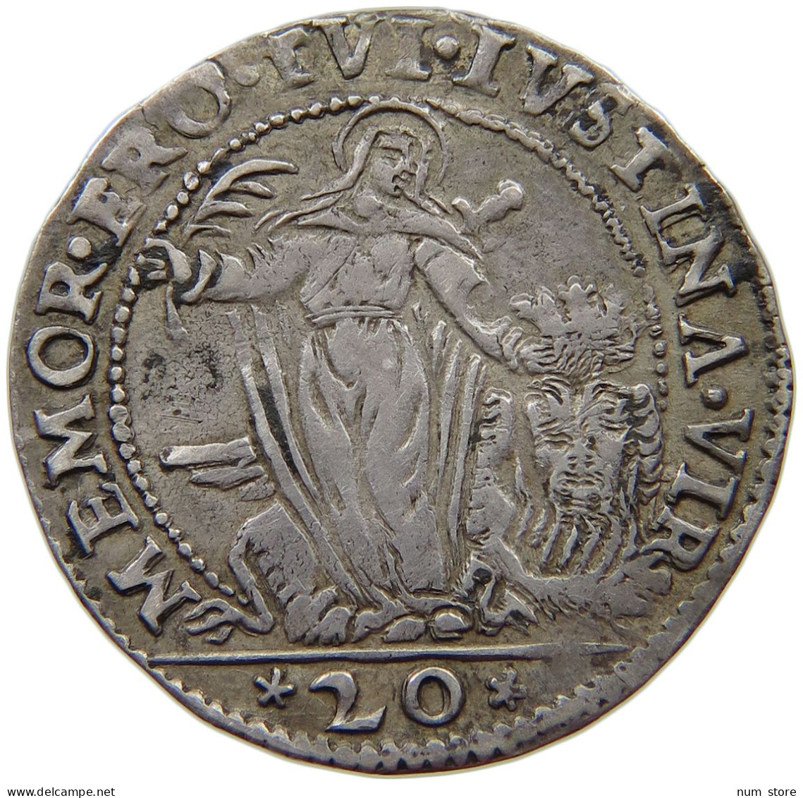 ITALY VENEDIG 20 SOLDI 1585-1595 PASQUALE CICOGNA 1585-1595 GEROLAMO SEMITECOLO #MA 020811 - Venetië