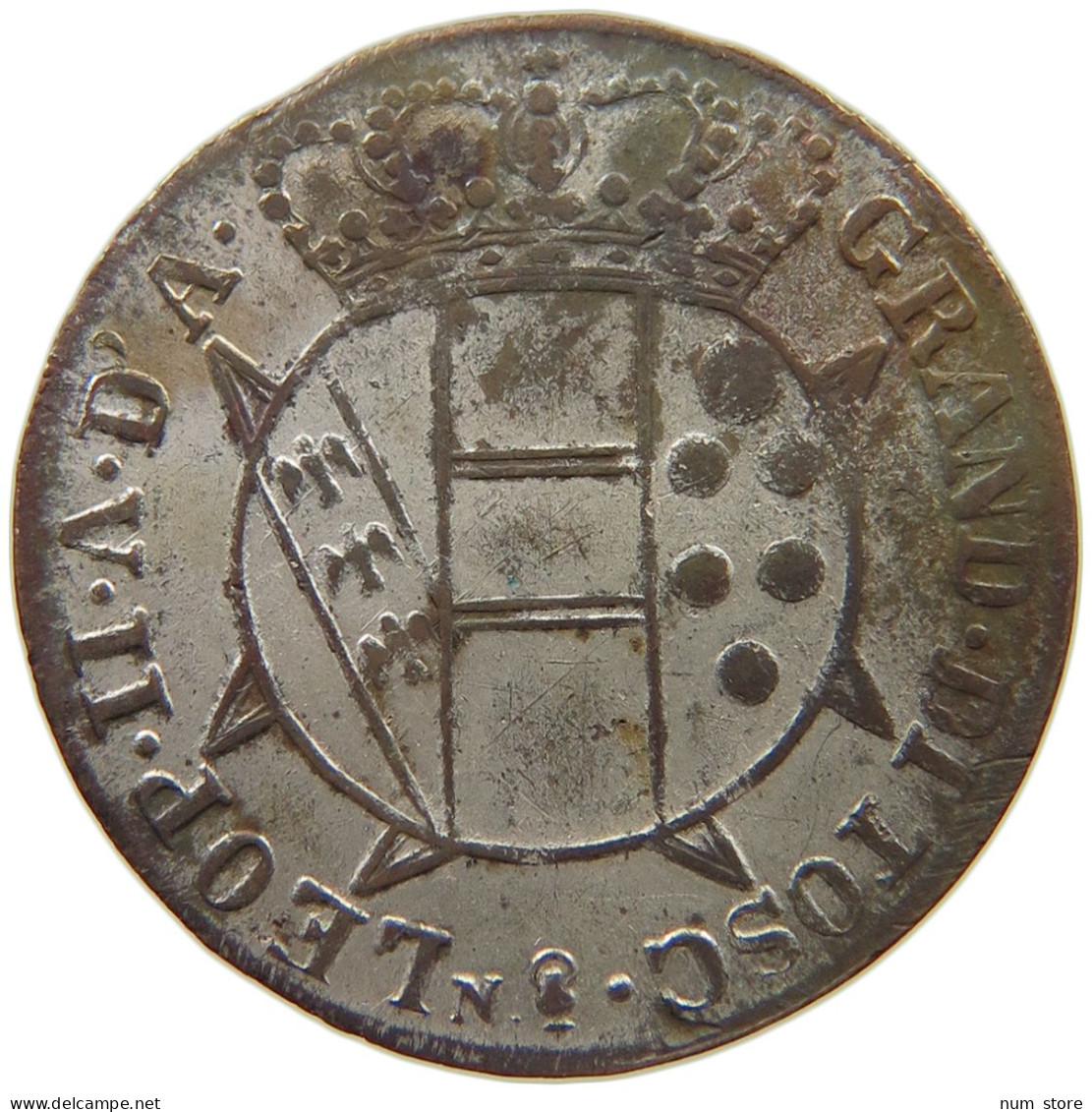 ITALY TOSKANA 10 QUATTRINO 1854  #MA 008373 - Tuscan