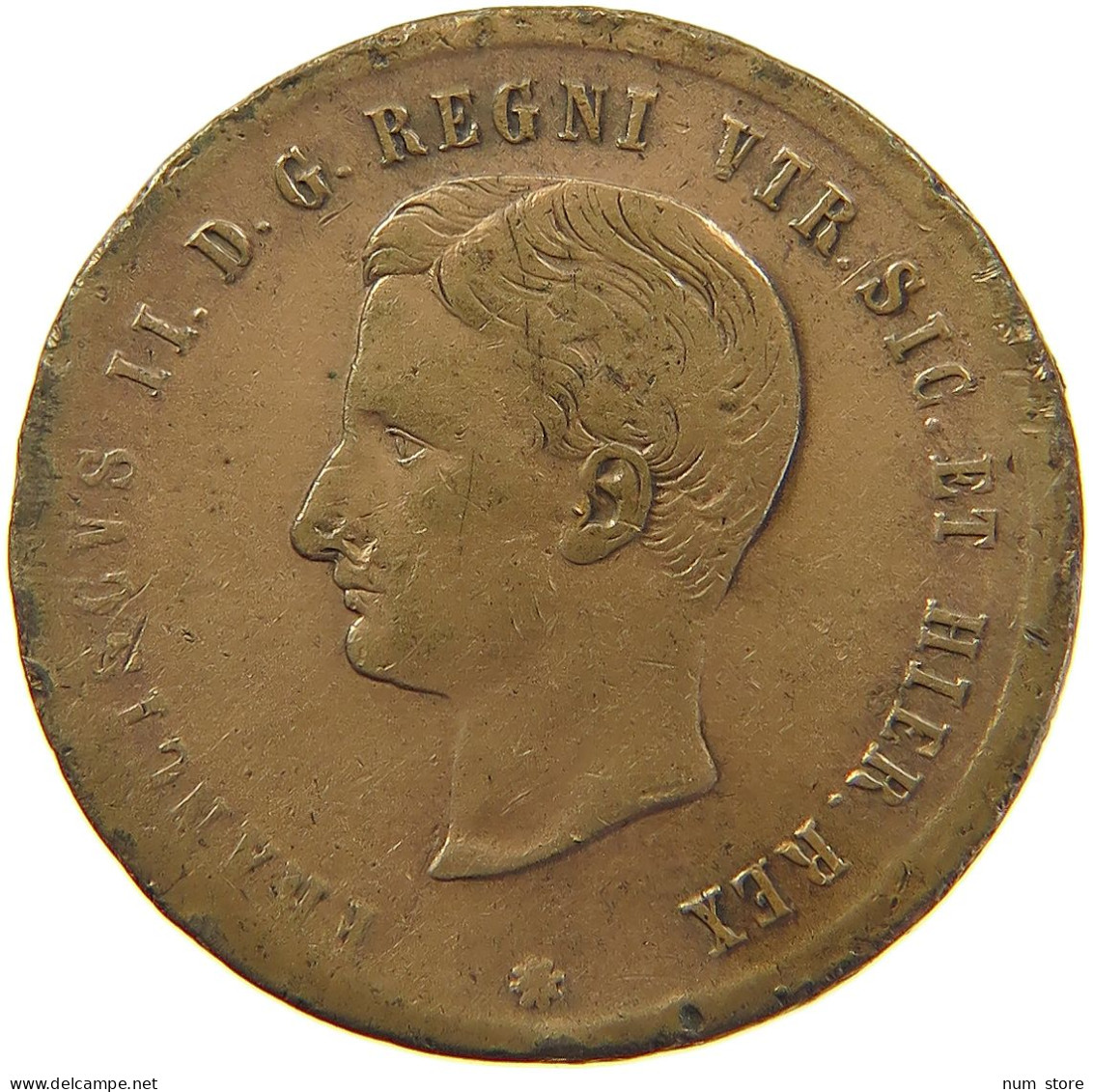 ITALY STATES NAPLES 2 TORNESI 1859 FERDINAND II. (1830-1859) #MA 103811 - Naples & Sicile