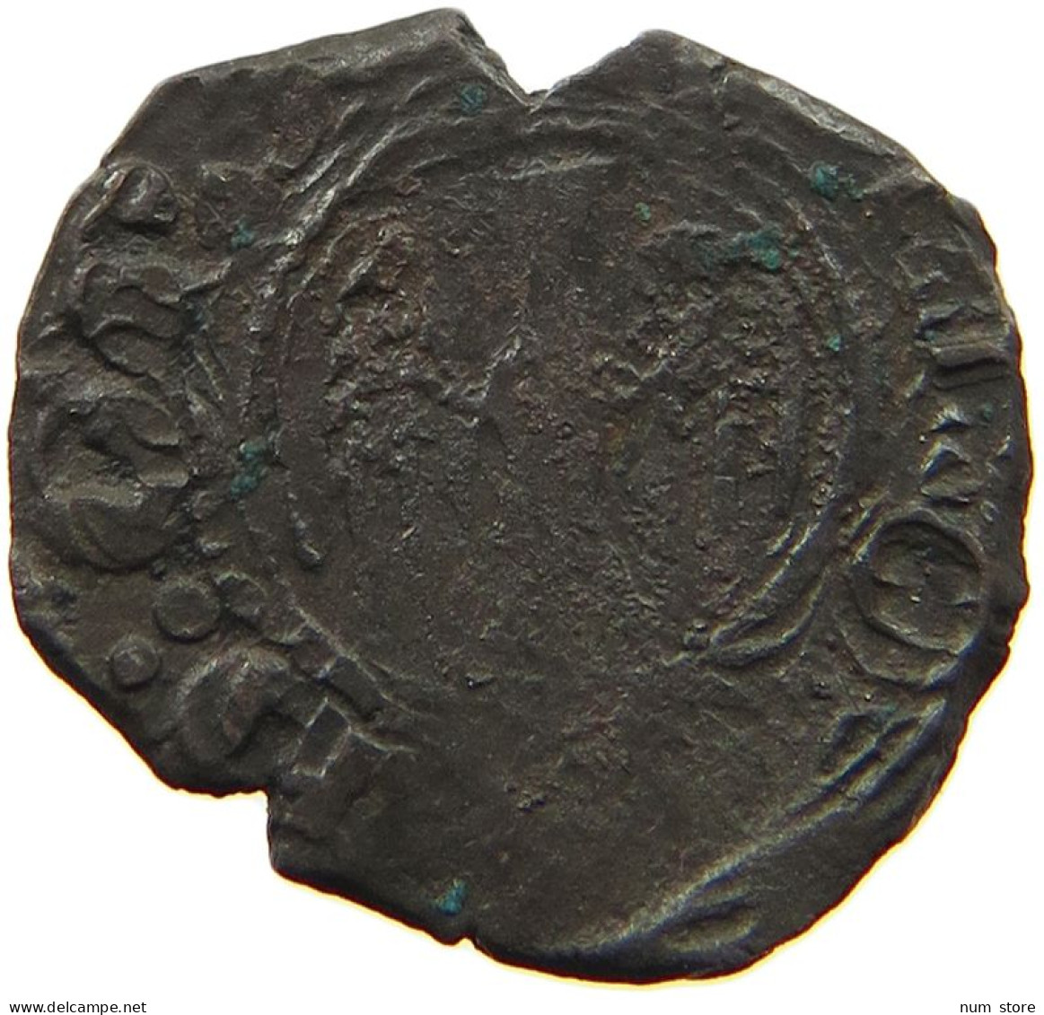 ITALY SIZILIEN DENARO 1416-1458 ALFONS VON ARAGON 1416-1458, DOPPELSCHLAG ADLER, DOPPELSCHLAG SCHILD #MA 004716 - Sicile